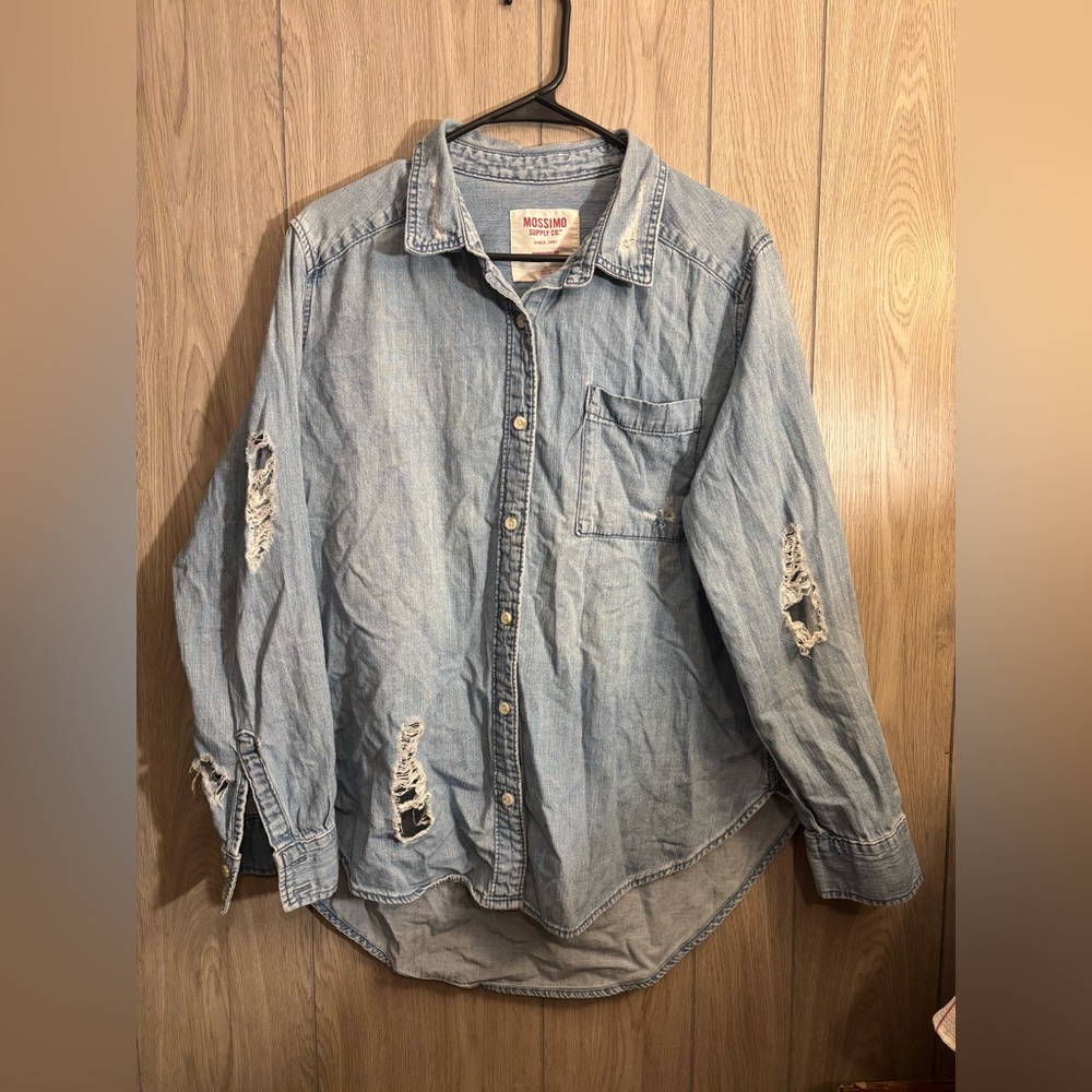 Mossimo Supply Co. Light Blue Denim Shirt
